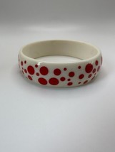 Vintage White And Red Poke-dots Bra for Bracelet 2.25” X 0.75” - £23.74 GBP