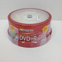 Memorex Double Layer DVD+R DL 25 Pack 8.5GB 240 Min 2.4x - New Unopened - £15.20 GBP