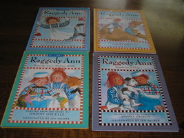 Lot Of 4 Raggedy Ann &amp; Rags Wishing Pebble Large Hardcover With Dustjacket Books - £18.28 GBP