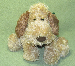 15&quot; GUND Dog CHARLEY Puppy Plush Stuffed Tan Brown Toy Red Green Bow Animal - £7.46 GBP