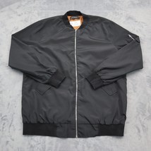 Si Style Dot Com Jacket Mens L Black Full Zip Pocket Polyester Bomber Ja... - $29.68