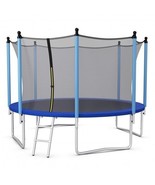 Outdoor Trampoline with Safety Closure Net-12 ft - Color: Blue - Size: 1... - $446.64 CAD