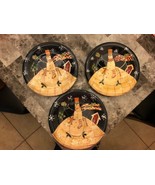 Susan Winget Snowman &amp; Snowflakes Salad / Dessert Plates Certified Inter... - $24.41 CAD