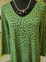 ND New Directions Women&#39;s Tunic Dress Green Size Medium Polyester - £20.45 GBP