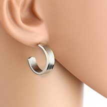 Tricolor Silver, Gold & Rose Tone Hoop Earrings- United Elegance - £18.98 GBP