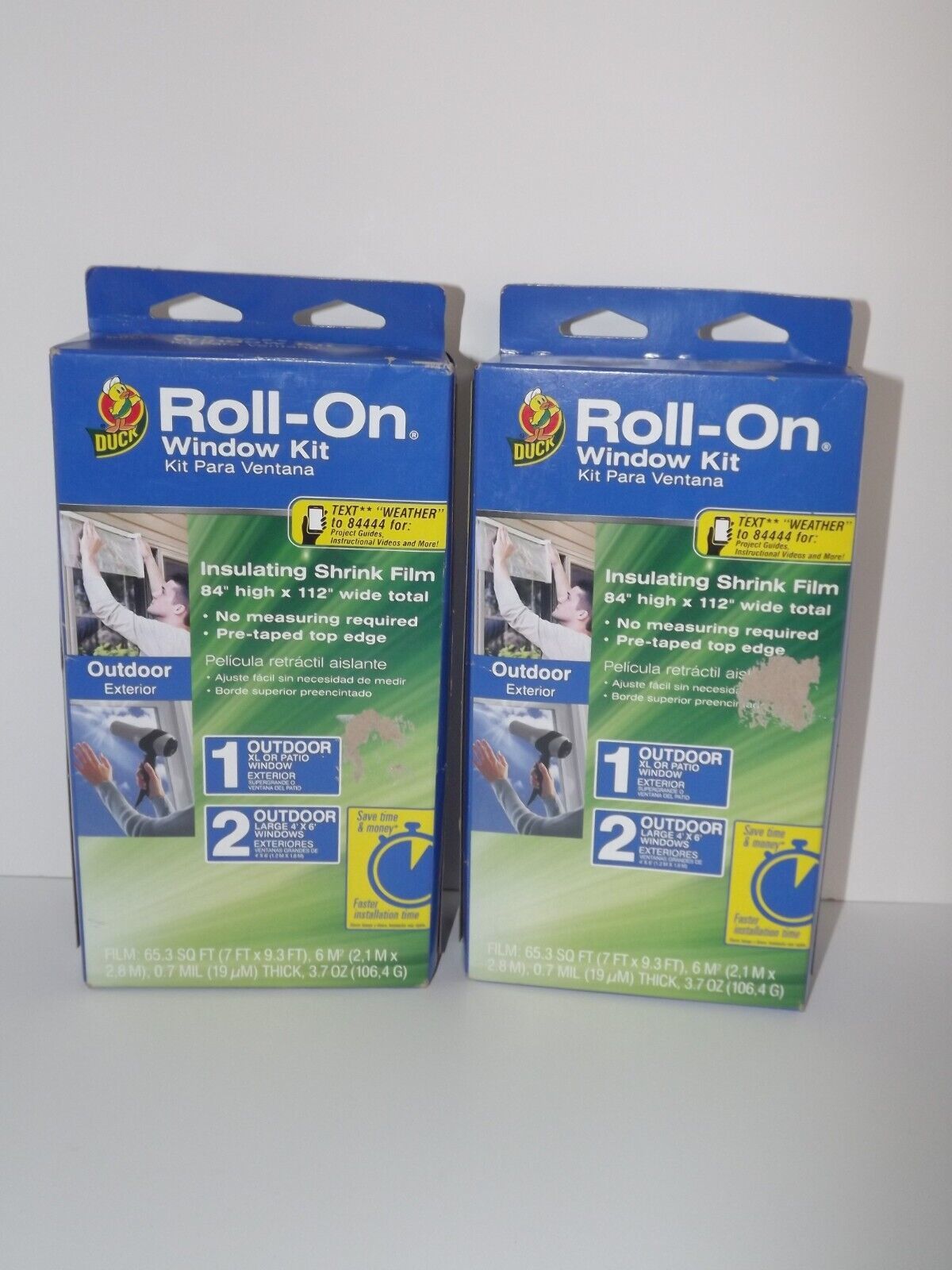 Primary image for 2 Boxes Duck Roll-On Window Kit Insulating Shrink Film 84" x 112" New (U)