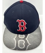 New Era MLB Boston Red Sox Fitted 7 3/8” Baseball Hat Cap Heatgered Gray... - $37.12