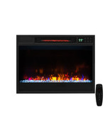 23 Inch 1500W Recessed Electric Fireplace Insert with Remote Control-Black - $184.41 CAD