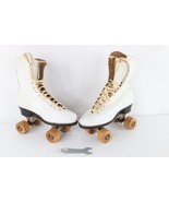 Vintage 1914 Chicago Womens 7 Distressed Leather Quad Roller Skates Whit... - €151,53 EUR