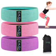 Aura Fabric Resistance Bands Set | 3 Levels Of Resistance, Booty Bands For Worki - £20.44 GBP