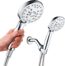 High Pressure 6-Setting Luxury Handheld Shower Head – Extra Long 6 Foot - £46.78 GBP