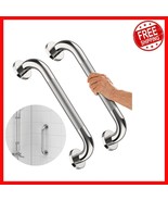2 Pack 12 Inch Chrome Grab Bars - Non-Slip Shower Safety Handrails for E... - $648.51 MXN