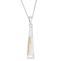 Sterling Silver White MOP Pendant - £48.07 GBP