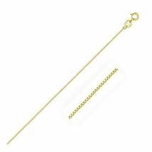 10k Yellow Gold Classic Box Chain 0.6mm Width 16&quot;-24&quot; Inch Length Necklace - £61.67 GBP+