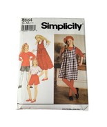 Vtg Simplicity Sewing Pattern 8564 Girls Jumper Dress Shorts &amp; Tops Sz 7-14 - £5.49 GBP