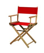 Casual Home Director&#39;s Chair ,Natural Frame/Red Canvas,18&quot; - Classic Height - $68.19