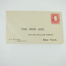 US Postal Stationery RR Williams The Iron Age New York 2 cent Washington... - £7.88 GBP