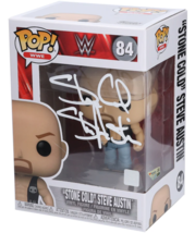 &quot;Stone Cold&quot; Steve Austin Autographed WWE #84 Funko Pop Figurine Fanatics - £317.76 GBP