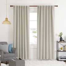 Deconovo Back Tab and Rod Pocket Solid Thermal Insulated Blackout Curtain and - £47.95 GBP