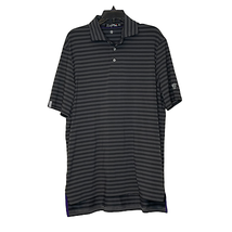 RLX Ralph Lauren Men Polo Golf Shirt Mens Size Large Black Gray Striped ... - £18.29 GBP