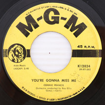 Connie Francis – You&#39;re Gonna Miss Me / Plenty Good Lovin&#39; 45rpm Record K12824 - £5.59 GBP