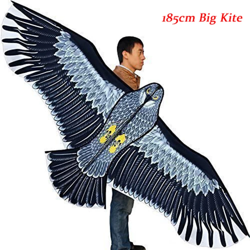 W outdoor fun sports huge 185cm eagle kite with handle line novelty toy kites for adult thumb200