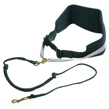 FLAMINGO Dog Belt with Elastic Leash Canicross Black - £41.81 GBP