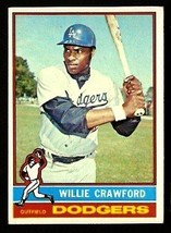 Los Angeles Dodgers Willie Crawford 1976 Topps Baseball Card # 76 Em - £0.39 GBP