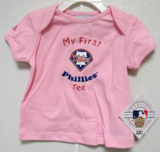 Philadelphia Phillies Infant &quot;MY FIRST TEE&quot; in Blue Red on  Pink  12M Ma... - $19.99