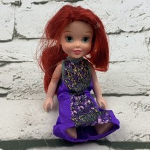 Disney Princess Toddler Doll Ariel The Little Mermaid Plastic Purple Dress - £9.52 GBP