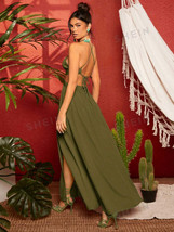 SHEIN VCAY Tie Backless Ring Cami Dress, Size Small - $9.90