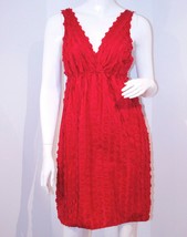 Max Studio V-Neck Pedal Hot Red Sleeveless Dress ( M ) - £95.16 GBP