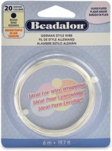 Beadalon German Style Wire for Jewelry Making, Round, Silver Plated, 20 ... - $18.17