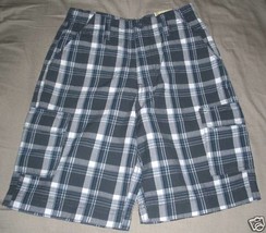Arizona Boys Plaid Cargo Shorts Size 7 Nwt - £9.94 GBP