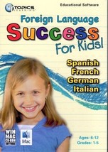 Foreign Language Success for Kids Ages 6-12 (CD, 2008) Win/Mac - NEW in BOX - £3.94 GBP
