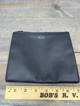 Tumi Delta Small Zip Pouch Black Leather Travel Bag Cosmetics Toiletries... - £6.65 GBP