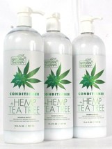 3 Bottles Natural Therapy 30.6 Oz Hemp &amp; Tea Tree Nourishing Conditioner - £34.90 GBP