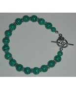 GORGEOUS AFRICAN MALACHITE BEADS BRACELET - $570.94 MXN
