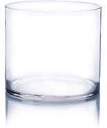 Wgv Cylinder Vase, Width 6&quot;, Height 6&quot;, Clear Glass Container Terrarium,... - £33.03 GBP