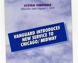 Vanguard Airlines System Timetable August 1995 - £11.07 GBP