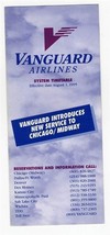 Vanguard Airlines System Timetable August 1995 - £11.07 GBP