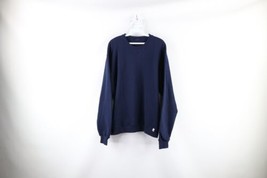 Vintage Russell Athletic Mens Medium Faded Blank Crewneck Sweatshirt Nav... - $54.40