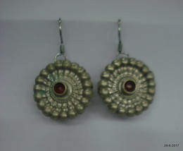 Vintage antique tribal old silver ear plug earrings traditional jewelry - $98.01