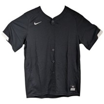 Boys Baseball Practice Black Shirt Jersey Youth Size XL Nike Faux Button... - £19.77 GBP