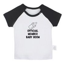 Official Member Baby Boom Funny Tshirt Newborn Baby T-shirt Kids Graphic Tee Top - £8.33 GBP