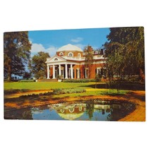 Postcard Monticello Charlottesville VA Thomas Jefferson West Front Fish ... - $6.92