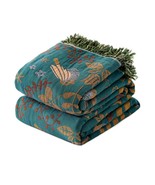 Boho Throw Blanket For Bed - 100% Cotton Ultra Soft Rustic Quilt - Bird ... - $73.99