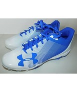 Under Armour Blue White Cleats Shoes Size 10.5 Brand New No Tags - £33.03 GBP