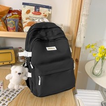 Large Capacity Solid Color Basckpack College Students Backpacks Simple Back Pack - £62.95 GBP
