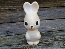 Vintage Soviet USSR Rubber Toy Rabbit About 1970 - $14.79